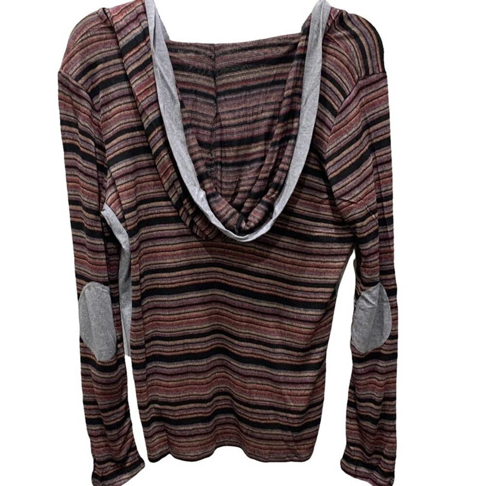 New LA Made  hoodie soft light weight‎ V neck patch sleeves size M - Picture 5 of 8